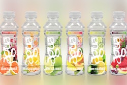 Agua Fruit Essence from Agua Enerviva uses a clear label to allow consumers to see the all-natural flavored water inside.