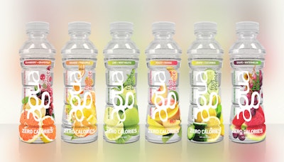 Agua Fruit Essence from Agua Enerviva uses a clear label to allow consumers to see the all-natural flavored water inside.