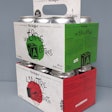 A new six-pack carrier for West Shefford's craft beer uses a retractable handle that enables stacking.