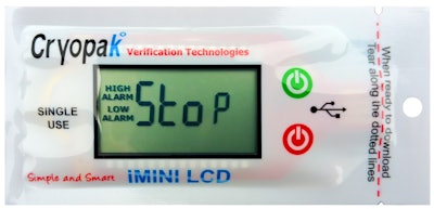 Cryopak's iMini LCD is an advanced temperature monitoring device for pharmaceuticals.