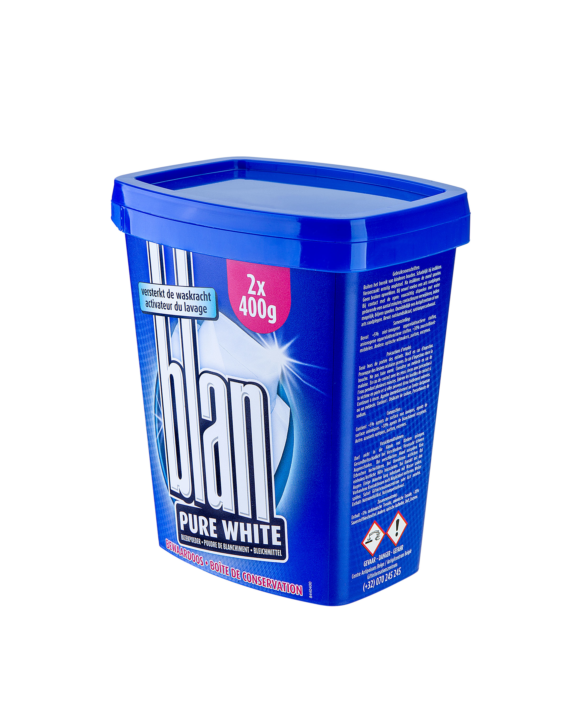 In-mold lbeling of PP container makes for real shelf impact.