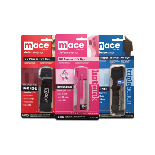 Mace&circledR; personal defense pepper spray.