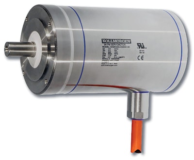 Like so many other components in the traversing print head system, the servo motor is made of 300 Series stainless steel.
