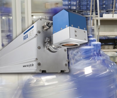 Laser marking system for thin-walled plastics