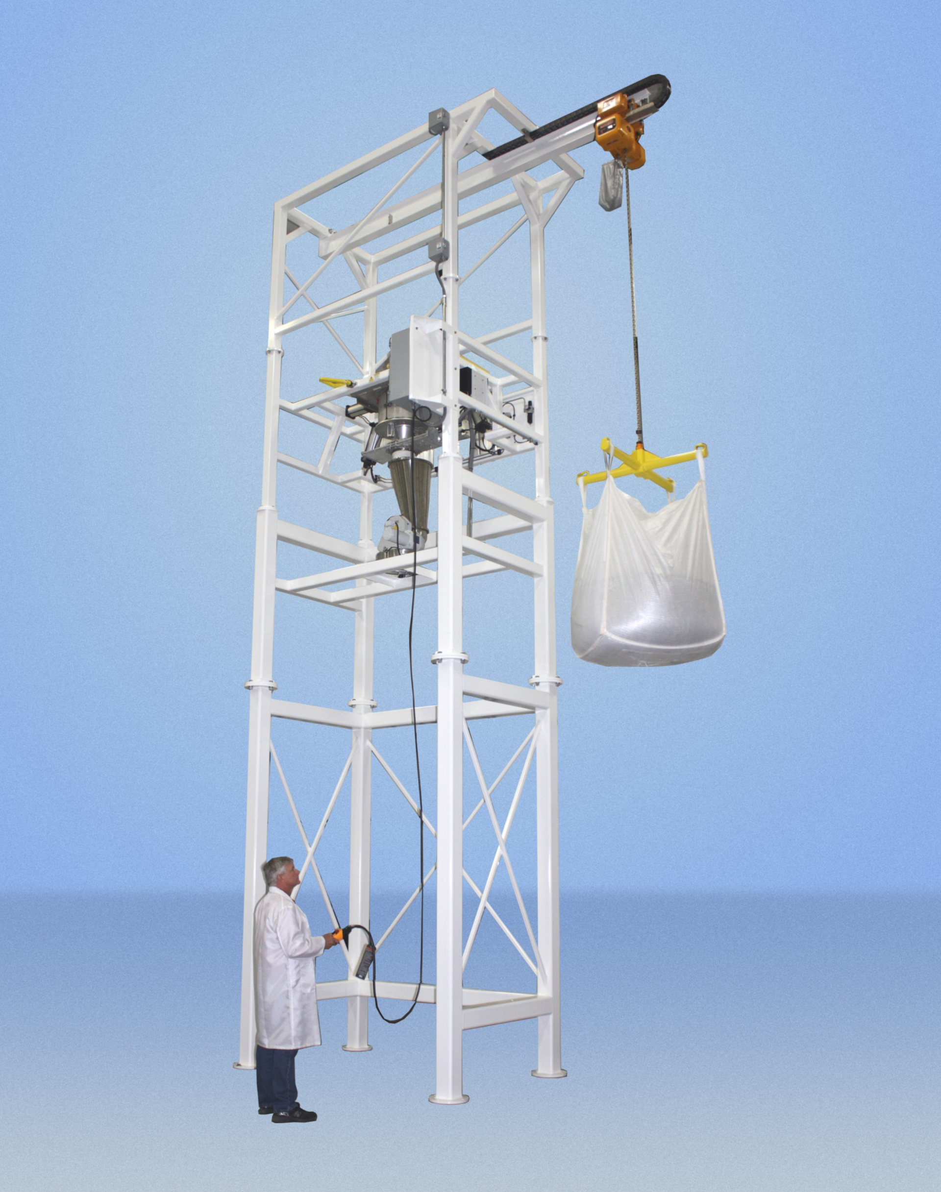 Material Transfer: Bulk Bag Discharger With Hoist From: Material ...