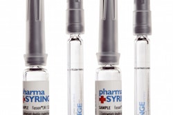 Seen here are examples of Avery Dennison labels adhering to pharmaceutical syringes.
