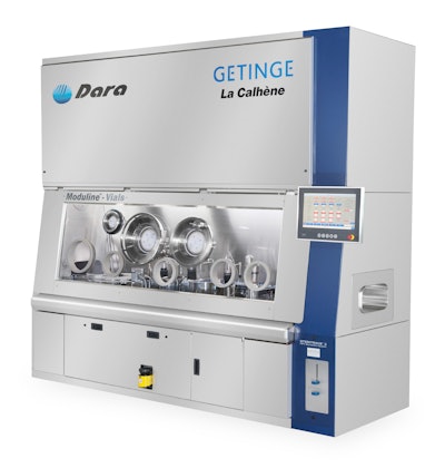 Dara aseptic fill-and-finish system combines with Getinge La Calhene’s isolator technology in cleanroom environment.