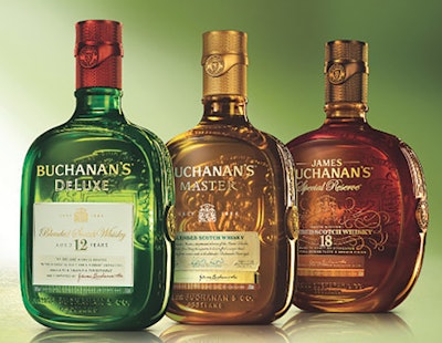 Buchanan’s DeLuxe, Special Reserve, and Master whiskies
