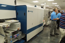 Domino's Digital Printing Spectrum included presentation demos of its N610i press.