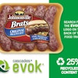 Johnsonville has switched to a PS meat tray with 25% recycled content.
