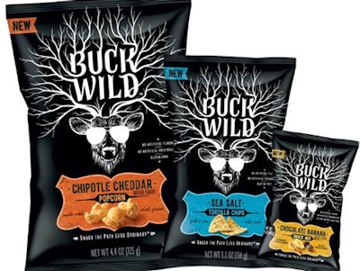 New Buck Wild snack products feature real ingredients in complex, bold flavors, with packaging that is equally as audacious.