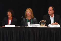 Panel discussion moderator Eric Wilhelm introduces panelists (left to right) Shambro, Fisher, Lowe, and Murphy.