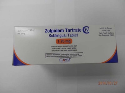 Novel Laboratories recalls Zolpidem Tartrate blister packs; U.S. CPSC says it poses poisoning risk if swallowed by children.