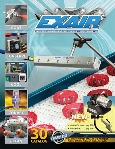 EXAIR’s New Catalog 30 Features new Cabinet Coolers, Conveyors, HEPA Vacs and Air Jets