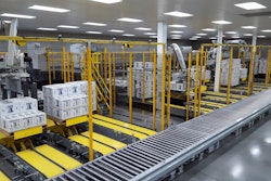 Washington Fruit’s North plant has five robotic palletizing cells, each with four lanes.