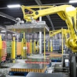 Mackle’s secondary packaging line begins with six pallet infeeds leading to two robotic depalletizing cells.
