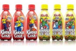 Shrink sleeve labels distinguish Kinder Cola.