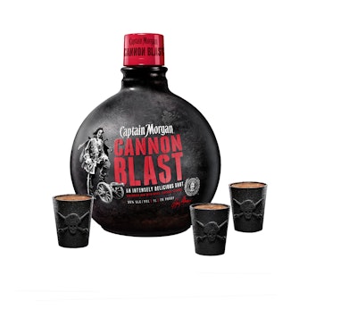 In the shape of a cannon ball, Captain Morgan’s Cannon Blast packaging prompts consumers to stop, touch, and buy.