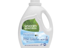 Seventh Generation has introduced a new 100-oz laundry detergent bottle containing 17% bio-based PE.