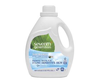 Seventh Generation has introduced a new 100-oz laundry detergent bottle containing 17% bio-based PE.