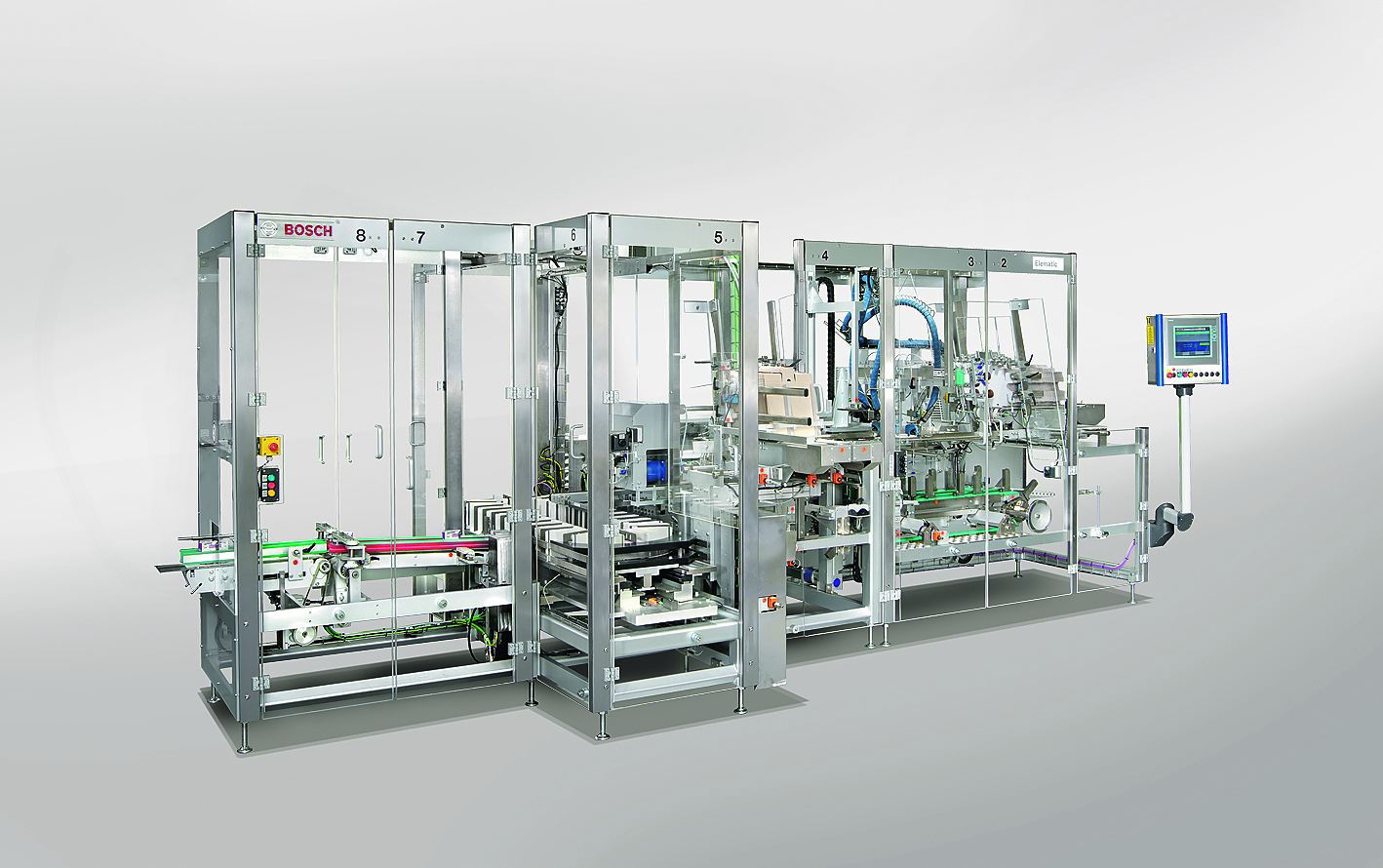 Unilever operates three Elematic 2000 case packers in its Knorr plant to load products into trays, cases, or retail-ready packs.
