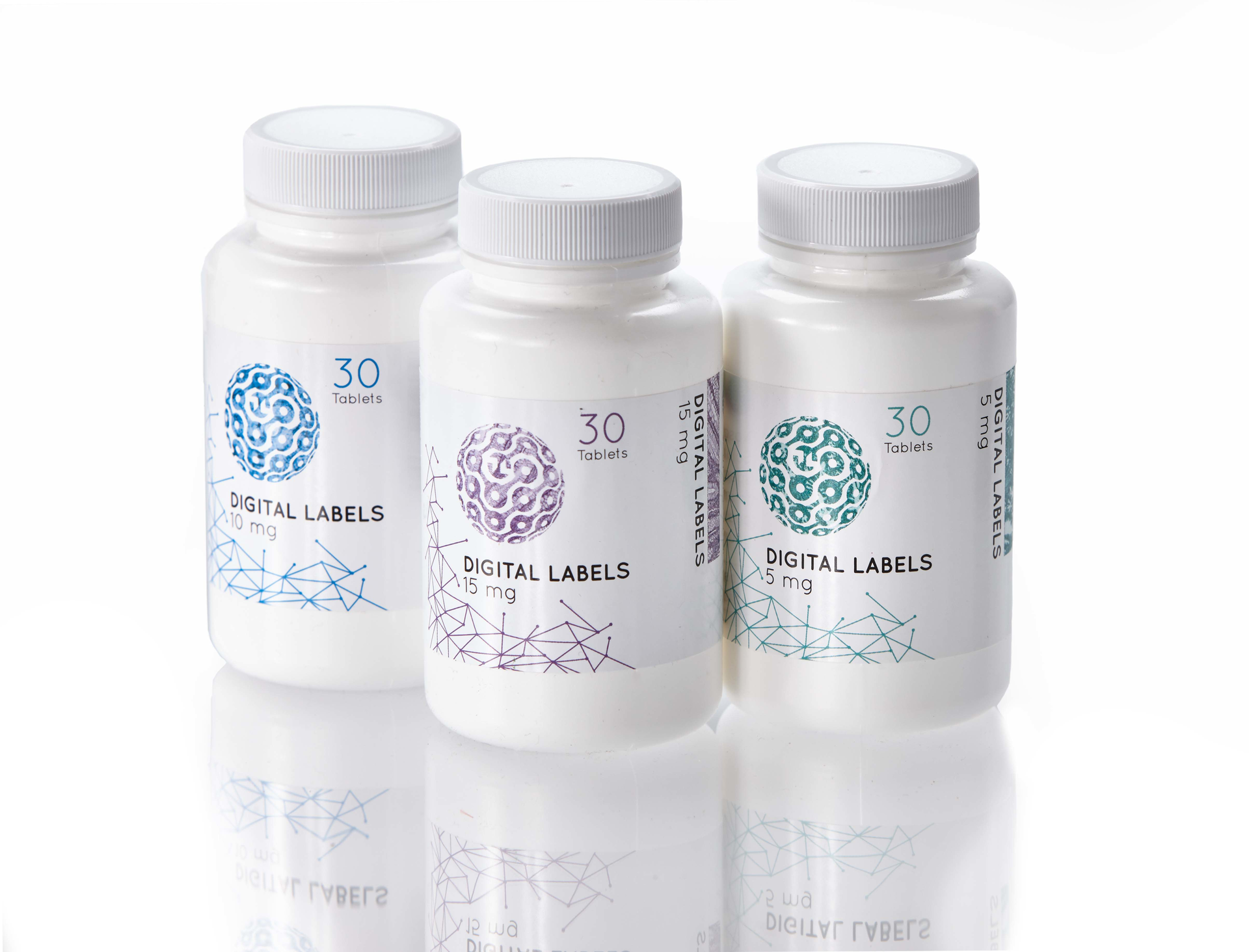 Seen here are serialized Nosco labels on bottles.