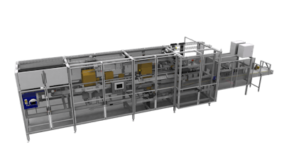 Bottom-loading vertical case packer