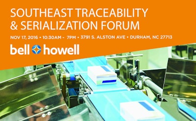 Company hosting Southeast Traceability & Serialization Forum Nov. 17. Agenda includes updates from Excellis Health and the Healthcare Distributor Alliance.