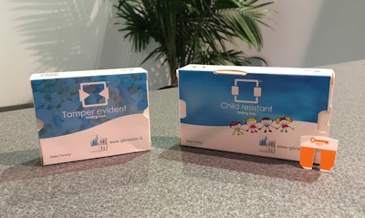 Tamper Evident Box (left) and Child Resistant Box (right)