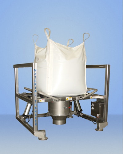 Stainless steel bulk bag discharging system