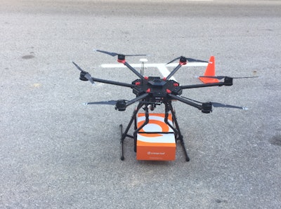 In “Project Flying Orange Unicorn,” Orange Leaf delivered froyo six blocks from its store to Hope College via a manned drone.