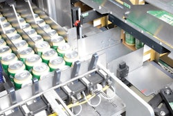 The customizable cartoning system features servo positive drive and tool-free changeover for varying carton lengths and widths.