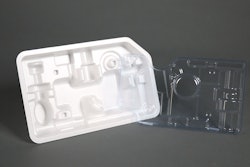 Medical device packaging made from Eastman's Eastalite resin.
