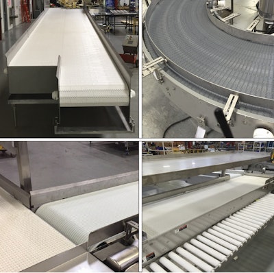 Conveyors to move raw to fully case packed foods