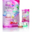 A multipack club-store package for Softlips Cube uses plastic for a multidimensional effect.