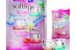 A multipack club-store package for Softlips Cube uses plastic for a multidimensional effect.