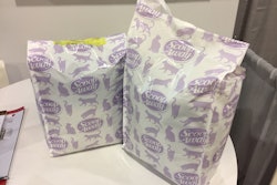 Brick pack format for cat litter.
