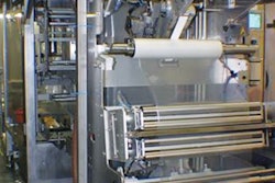 Automatic web splicing technology joins two film rolls together, maintaining registration, without stopping the packaging line.