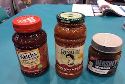 Poised for growth are metal lugged closures like the one on the center jar shown here.