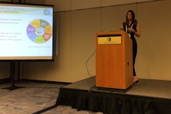 Joyce Longfield introduces the Cold Pressure Council at an April 5 ProFood Tech media briefing.