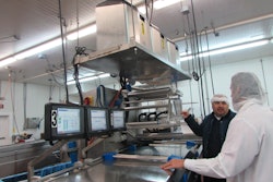 Three of the new CIJ ink jet systems are integrated into this primary packaging machine.