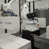 Robot palletizer line