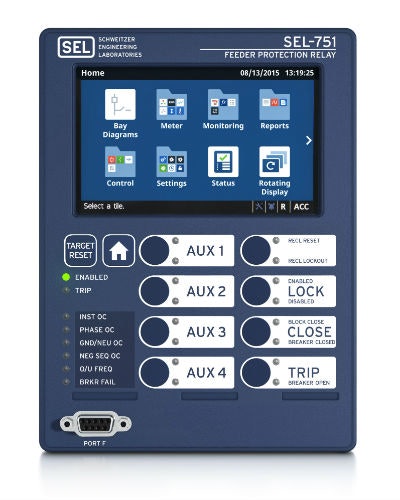 Optional touchscreen display for the SEL-751 Feeder Protection Relay