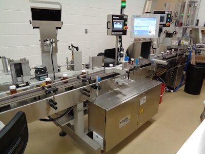 Scalable software helps pharma firm quickly serialize products from several bottling lines. New bottle labeler, camera and printer all contribute to a track-and-trace solution.