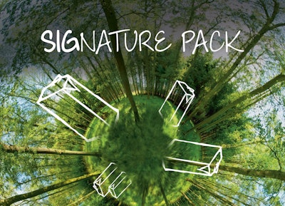 SIGNATURE PACK is described as the first aseptic pack 100% linked to plant-based renewable material.