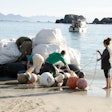 Ocean plastic was collected on the shorelines of Vancouver Island by Ocean Legacy Foundation for Lush Cosmetics.