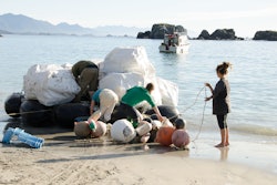 Ocean plastic was collected on the shorelines of Vancouver Island by Ocean Legacy Foundation for Lush Cosmetics.