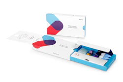 Thriva provides packaged kits, such as this one, that offer U.K. consumers a convenient, quick way to perform blood finger-prick tests at home.