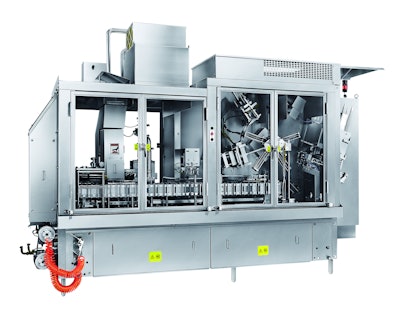 Low-speed quart/liter gable top packaging machine