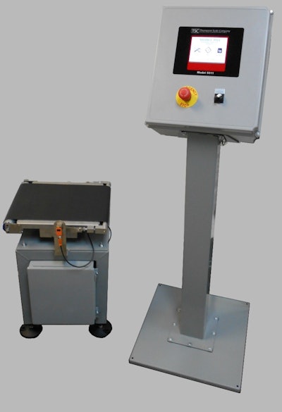 Drop-and-weigh scale system
